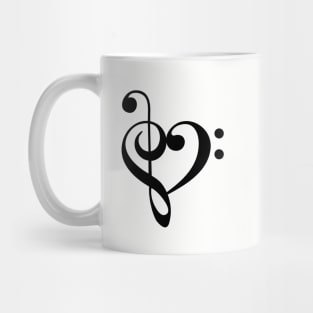 I love music, treble heart Mug